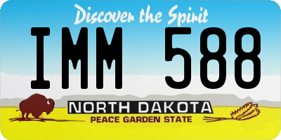 ND license plate IMM588