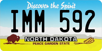 ND license plate IMM592