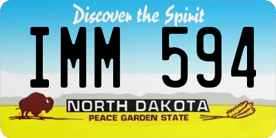 ND license plate IMM594