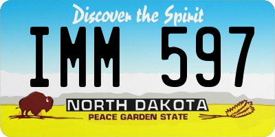 ND license plate IMM597