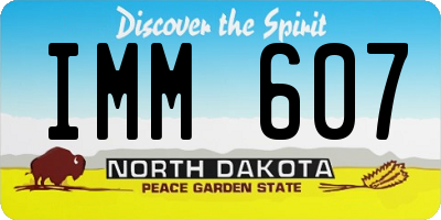 ND license plate IMM607
