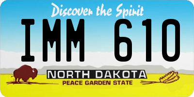 ND license plate IMM610
