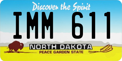 ND license plate IMM611