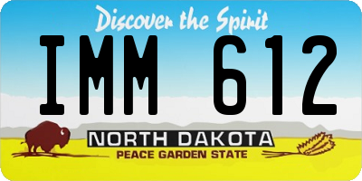 ND license plate IMM612