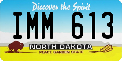 ND license plate IMM613
