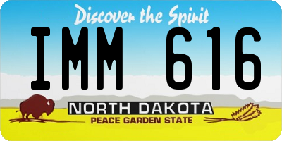ND license plate IMM616