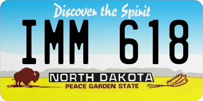 ND license plate IMM618