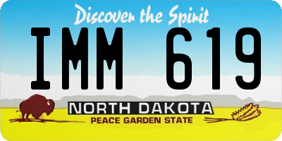 ND license plate IMM619