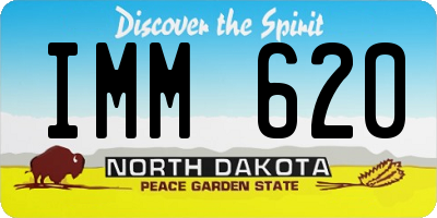 ND license plate IMM620