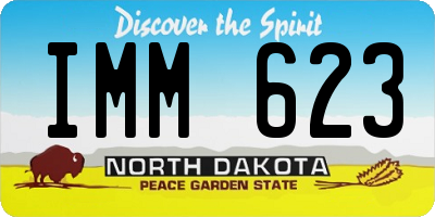 ND license plate IMM623