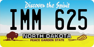 ND license plate IMM625