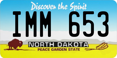 ND license plate IMM653