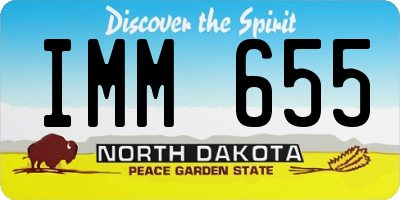 ND license plate IMM655