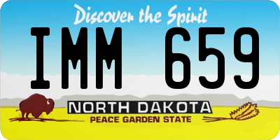ND license plate IMM659