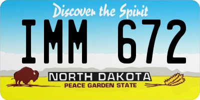 ND license plate IMM672