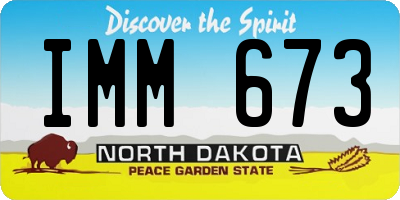 ND license plate IMM673