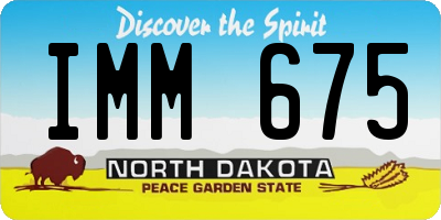 ND license plate IMM675