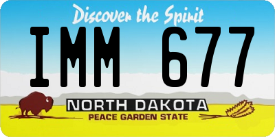 ND license plate IMM677