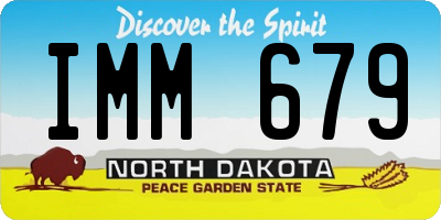 ND license plate IMM679