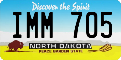 ND license plate IMM705