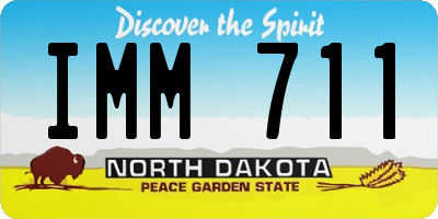 ND license plate IMM711