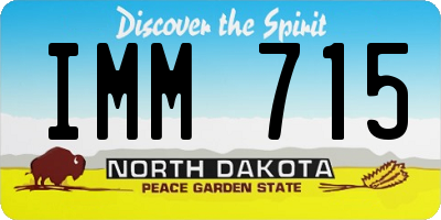 ND license plate IMM715