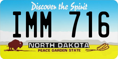 ND license plate IMM716