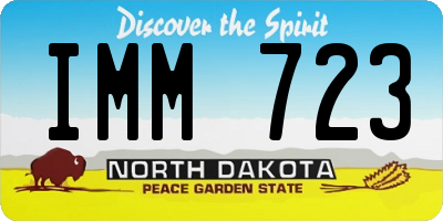 ND license plate IMM723