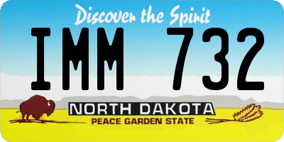 ND license plate IMM732