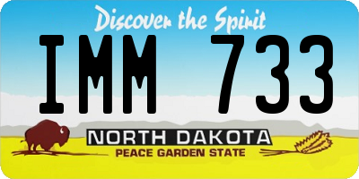 ND license plate IMM733