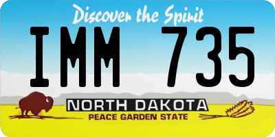 ND license plate IMM735