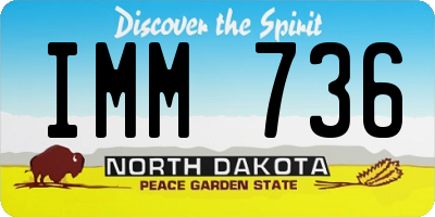 ND license plate IMM736