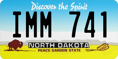 ND license plate IMM741