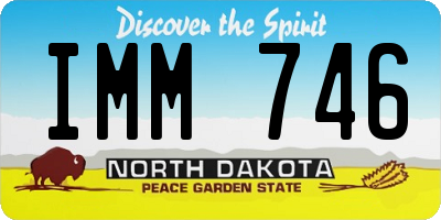 ND license plate IMM746