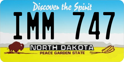 ND license plate IMM747