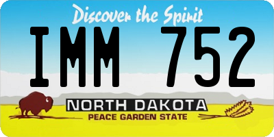 ND license plate IMM752