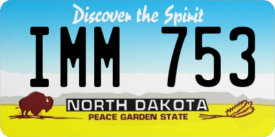 ND license plate IMM753