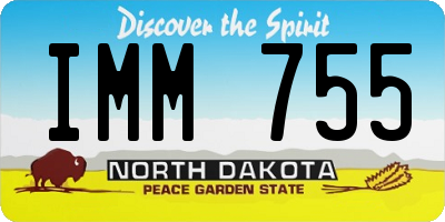 ND license plate IMM755