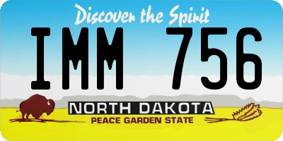 ND license plate IMM756