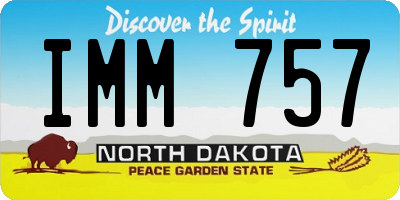 ND license plate IMM757