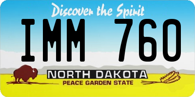 ND license plate IMM760