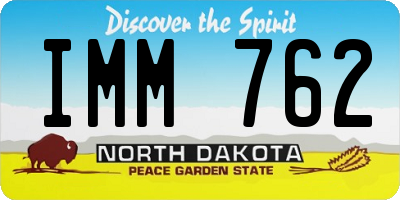 ND license plate IMM762