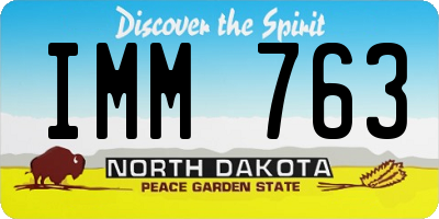 ND license plate IMM763