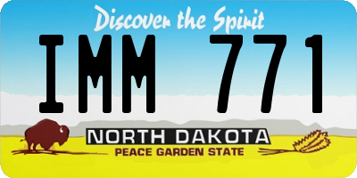 ND license plate IMM771
