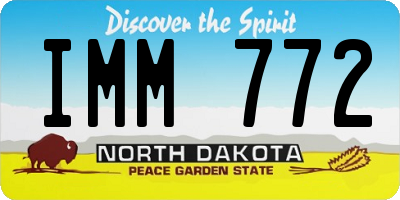 ND license plate IMM772