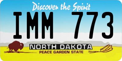 ND license plate IMM773