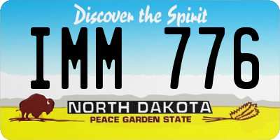 ND license plate IMM776