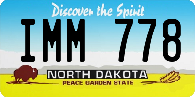 ND license plate IMM778