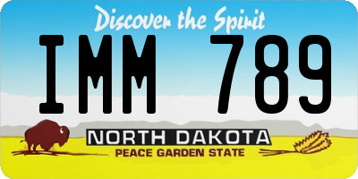 ND license plate IMM789