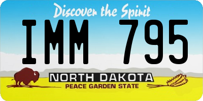 ND license plate IMM795